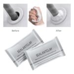 Waterproof Sealant Putty 12-Pack, White Repair Sealing Clay for Drain Pipes, Wall Holes and Air Conditioner Openings - Image 2